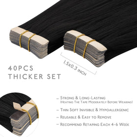 Wennalife Tape in Hair Extensions packaging and contents
