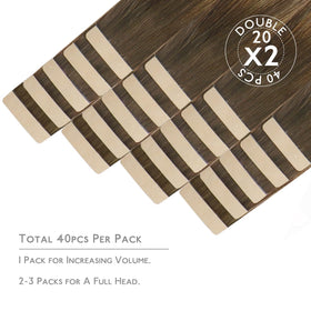 Wennalife Tape in Hair Extensions packaging front view