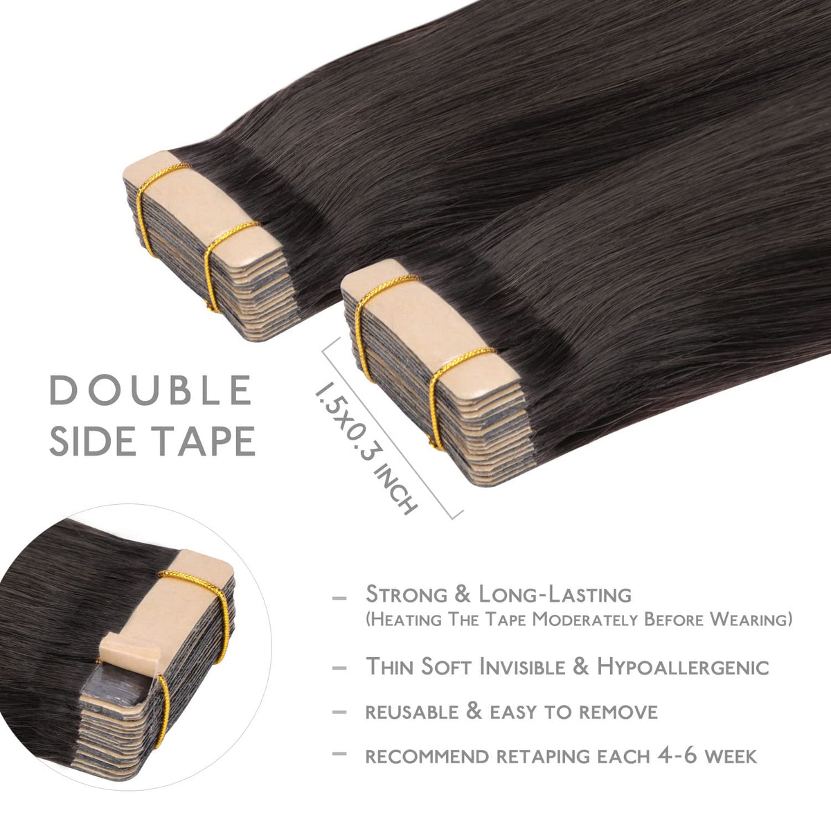 Wennalife Tape in Hair Extensions packaging front view