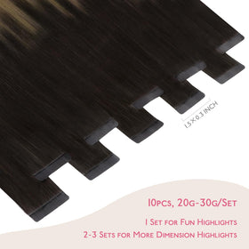 Wennalife Tape In Hair Extensions packaging with 10 pieces