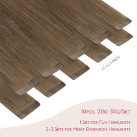 Wennalife tape in hair extensions packaging with 10 pieces