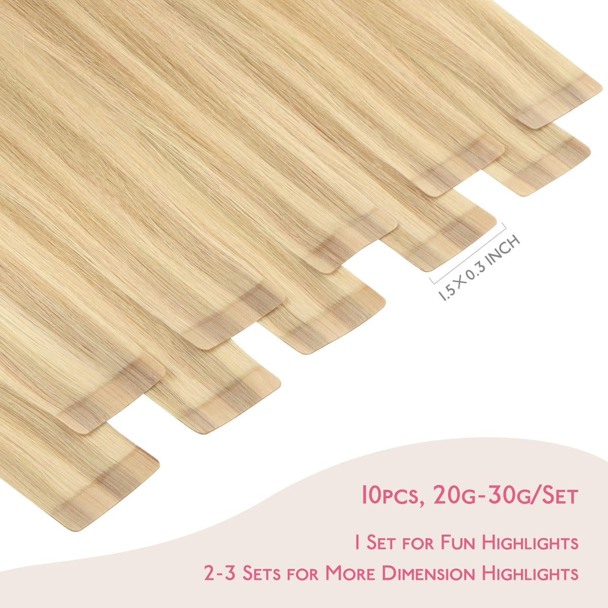 Wennalife Tape In Hair Extensions packaging with 10 pieces