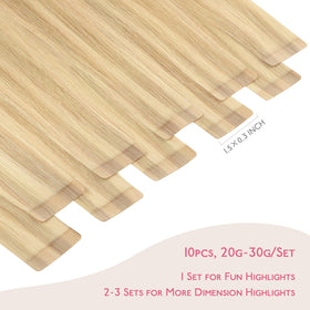 Wennalife Tape In Hair Extensions packaging with 10 pieces