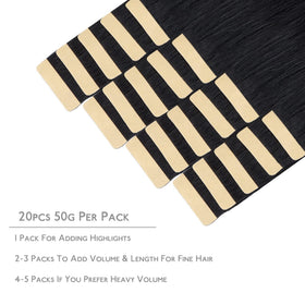 Wennalife Tape in Hair Extensions packaging with 20 pieces