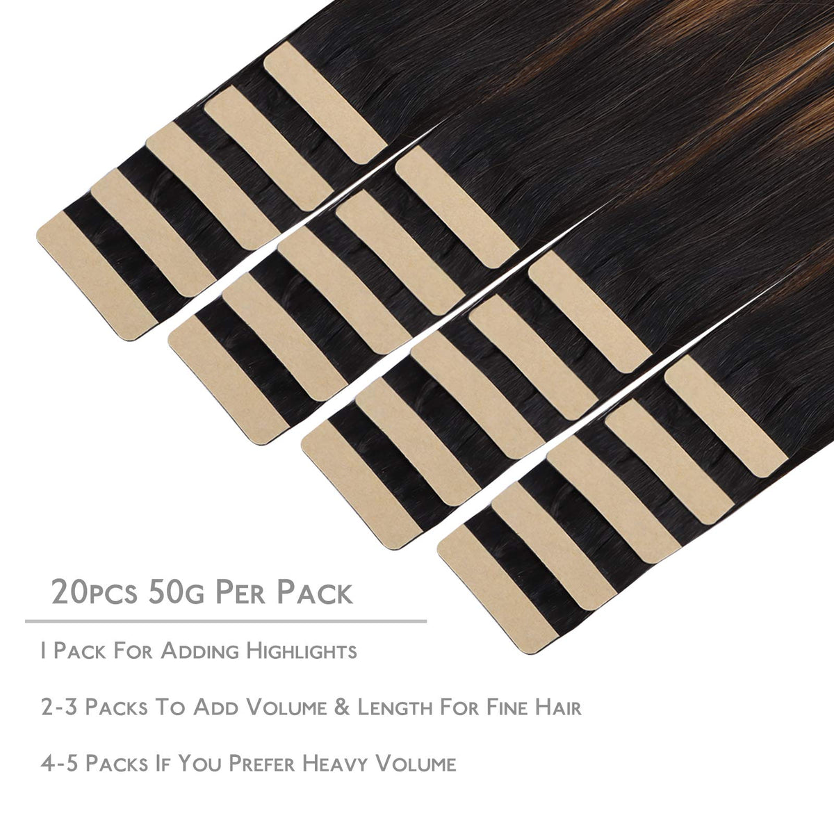 Wennalife Tape in Hair Extensions packaging with 20 pieces