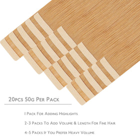 Wennalife Tape in Hair Extensions packaging with 20 pieces