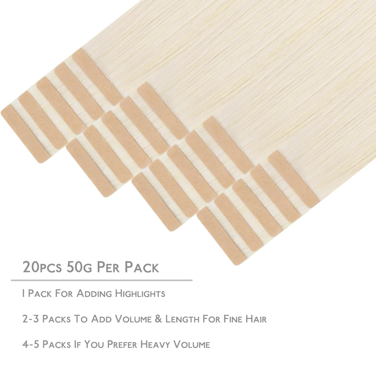 Wennalife Tape in Hair Extensions packaging with 20 pieces