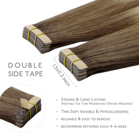 Wennalife Tape in Hair Extensions packaging with 20 pieces