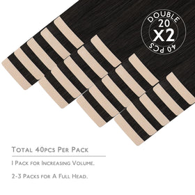 Wennalife Tape in Hair Extensions packaging with 22 inch length