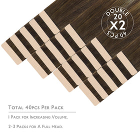 Wennalife Tape in Hair Extensions packaging with 40 pieces