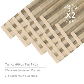 Wennalife Tape in Hair Extensions packaging with detailed care instructions