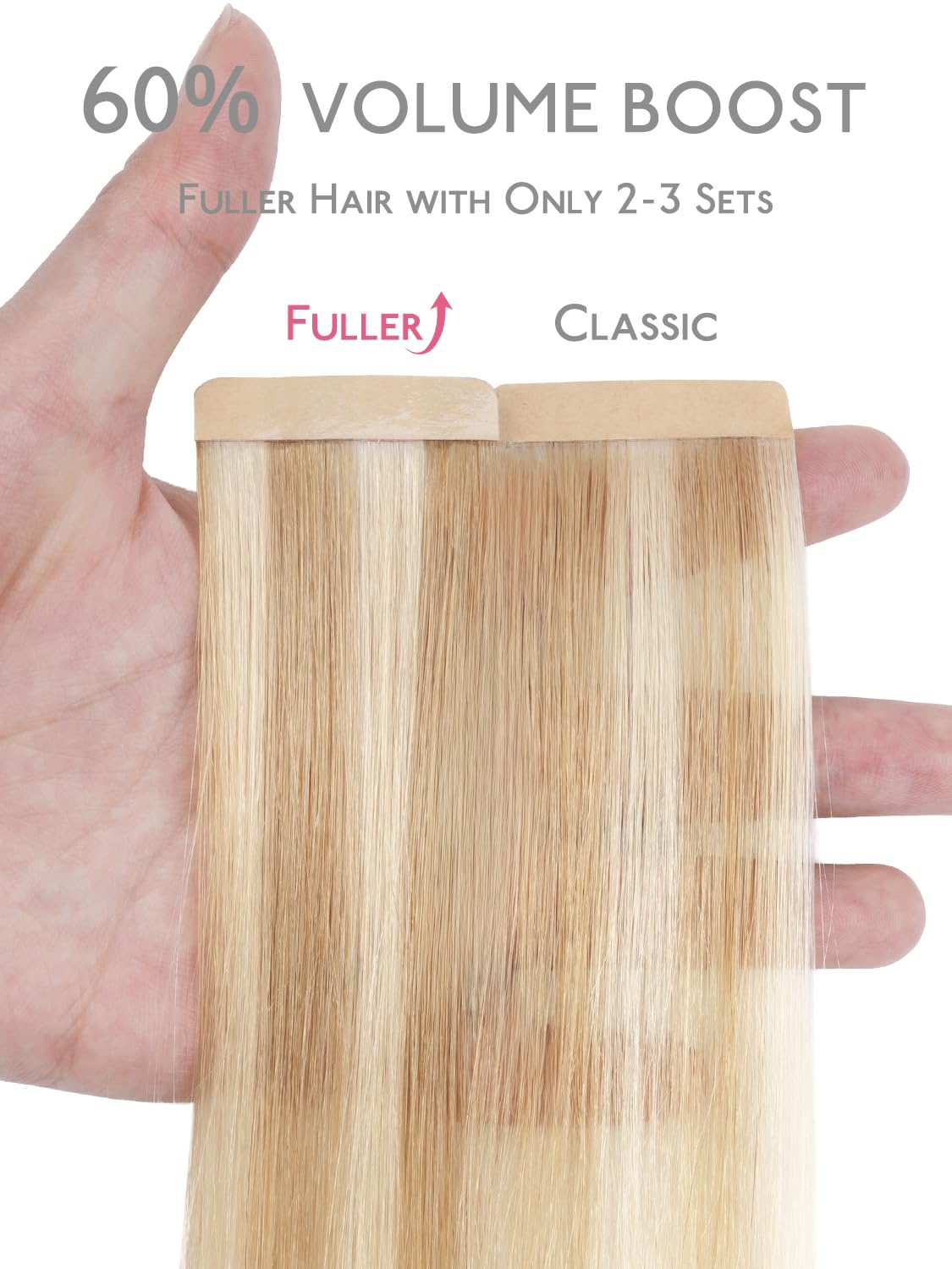 Wennalife Tape in Hair Extensions packaging with details