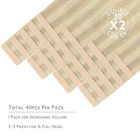 Wennalife Tape in Hair Extensions packaging with replacement tapes