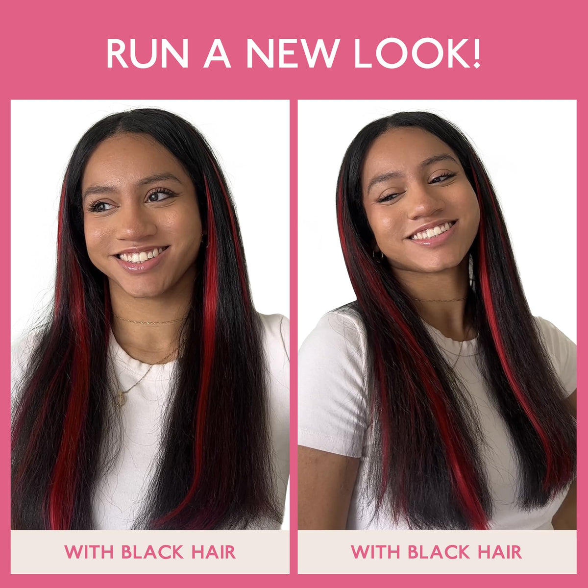 Wennalife Tape In Hair Extensions Red in various angles