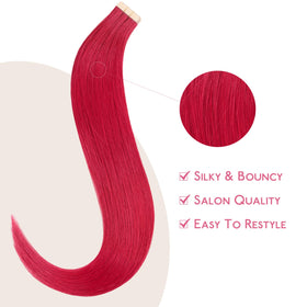 Wennalife Tape In Hair Extensions Red installation process