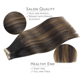 Wennalife Tape in Hair Extensions showing application method