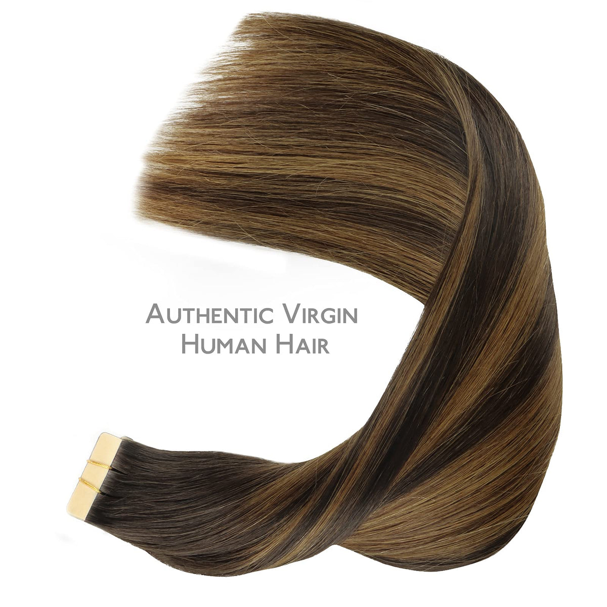 Wennalife Tape in Hair Extensions showing application method