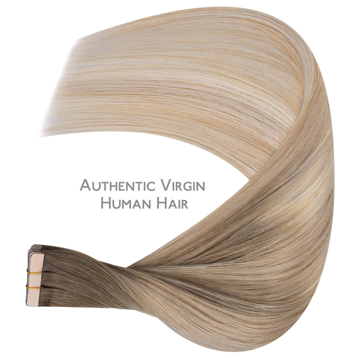 Wennalife Tape in Hair Extensions showing application process