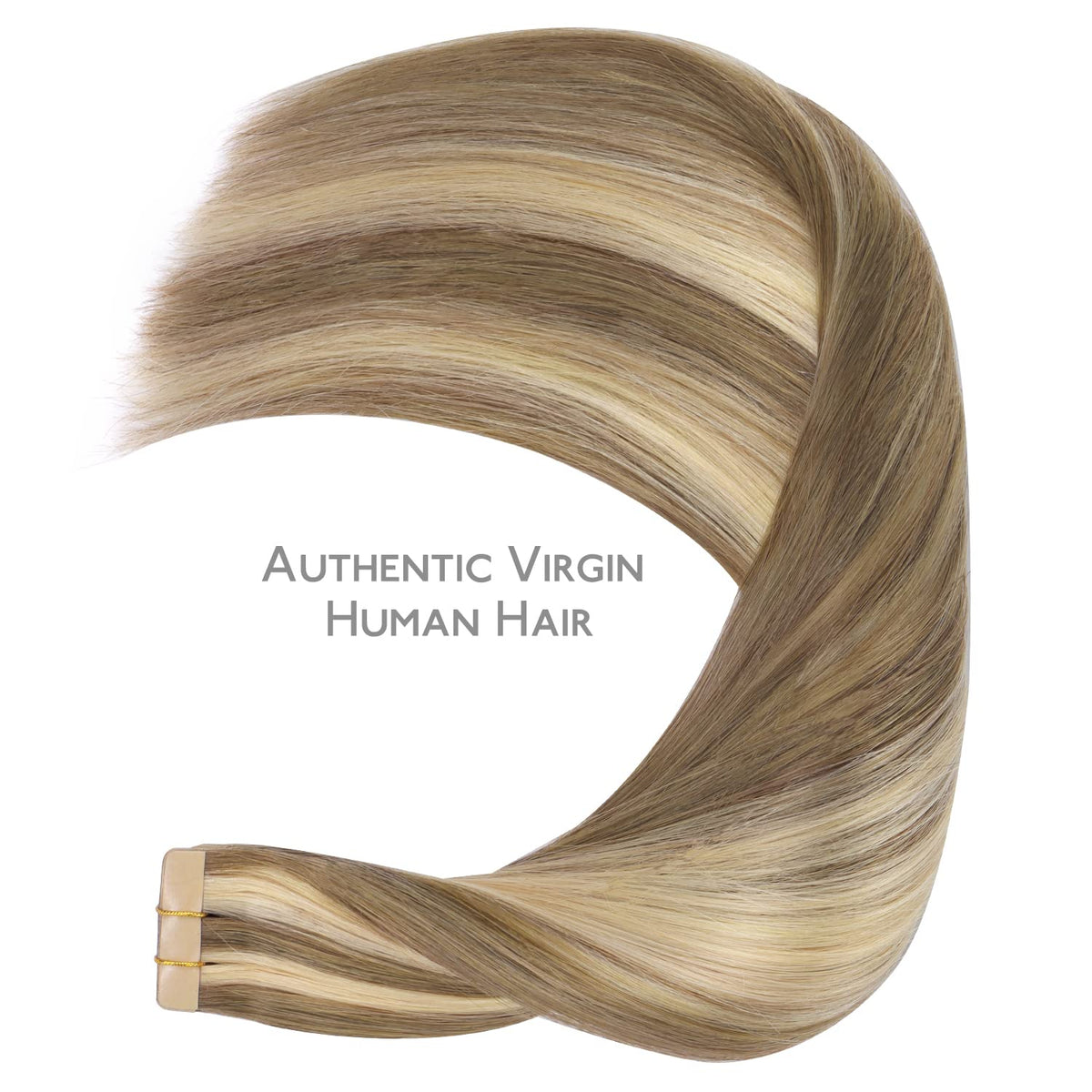 Wennalife Tape in Hair Extensions showing application process