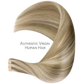 Wennalife tape in hair extensions showing application process