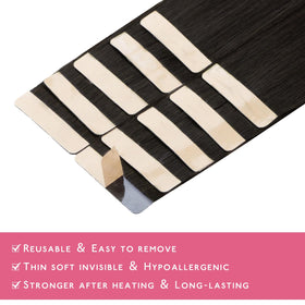 Wennalife Tape in Hair Extensions showing color blend