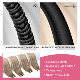 Wennalife Tape In Hair Extensions showing packaging