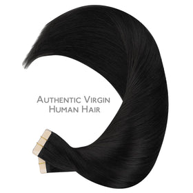 Wennalife Tape in Hair Extensions showing texture and length