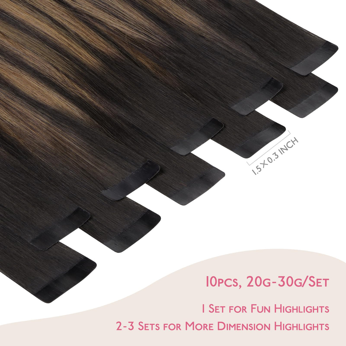 Wennalife Tape in Hair Extensions showing the glossy texture