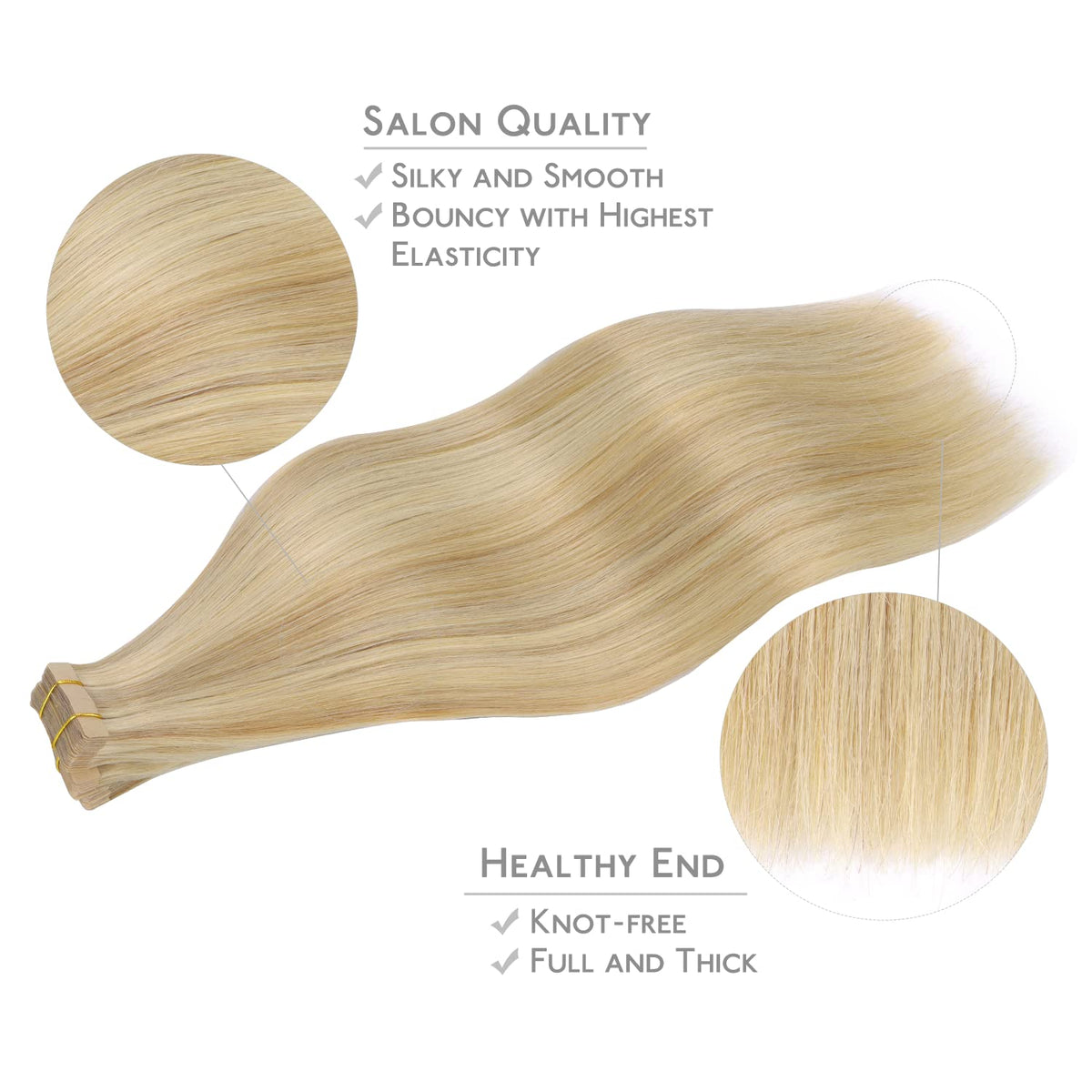 Wennalife Tape in Hair Extensions straight texture view