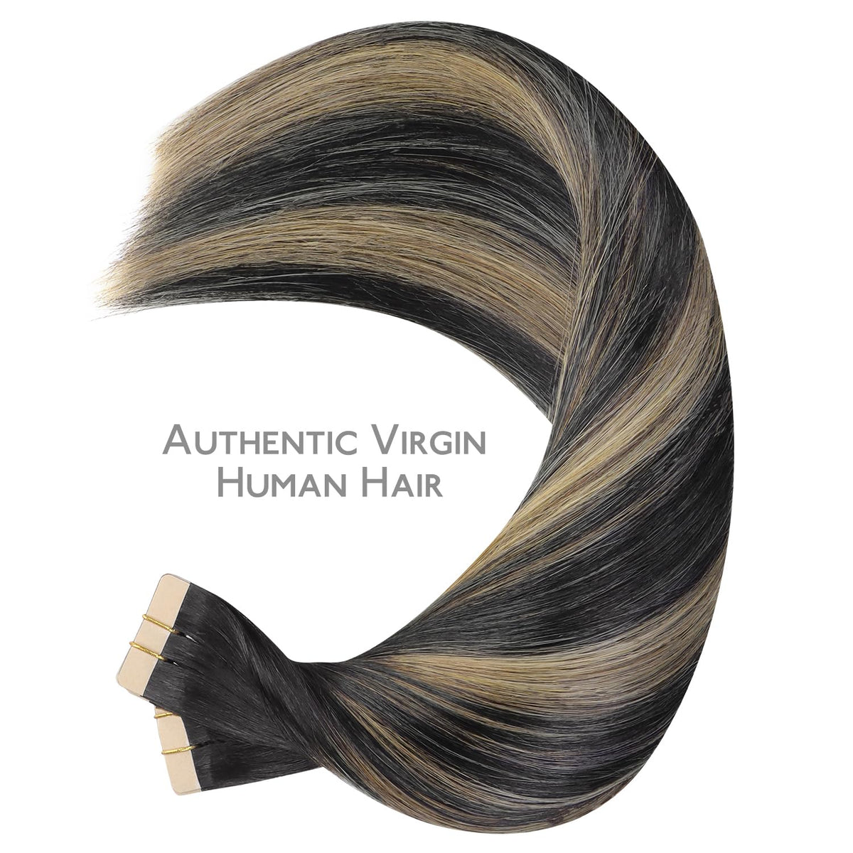 Wennalife Tape in Hair Extensions styled on model