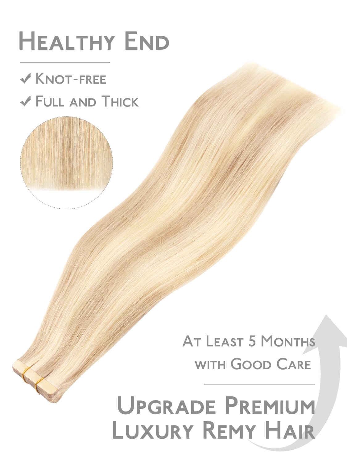 Wennalife Tape in Hair Extensions texture and shine