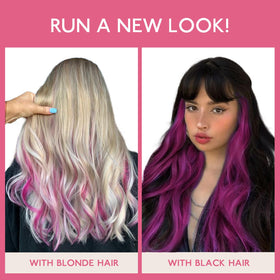 Wennalife Tape in Hair Extensions Violet colour comparison with other shades
