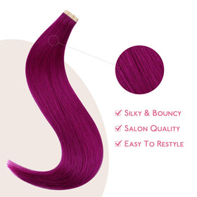 Wennalife Tape in Hair Extensions Violet lifestyle use