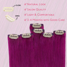Wennalife Violet Clip-In Hair Extensions 22 Inch packaging