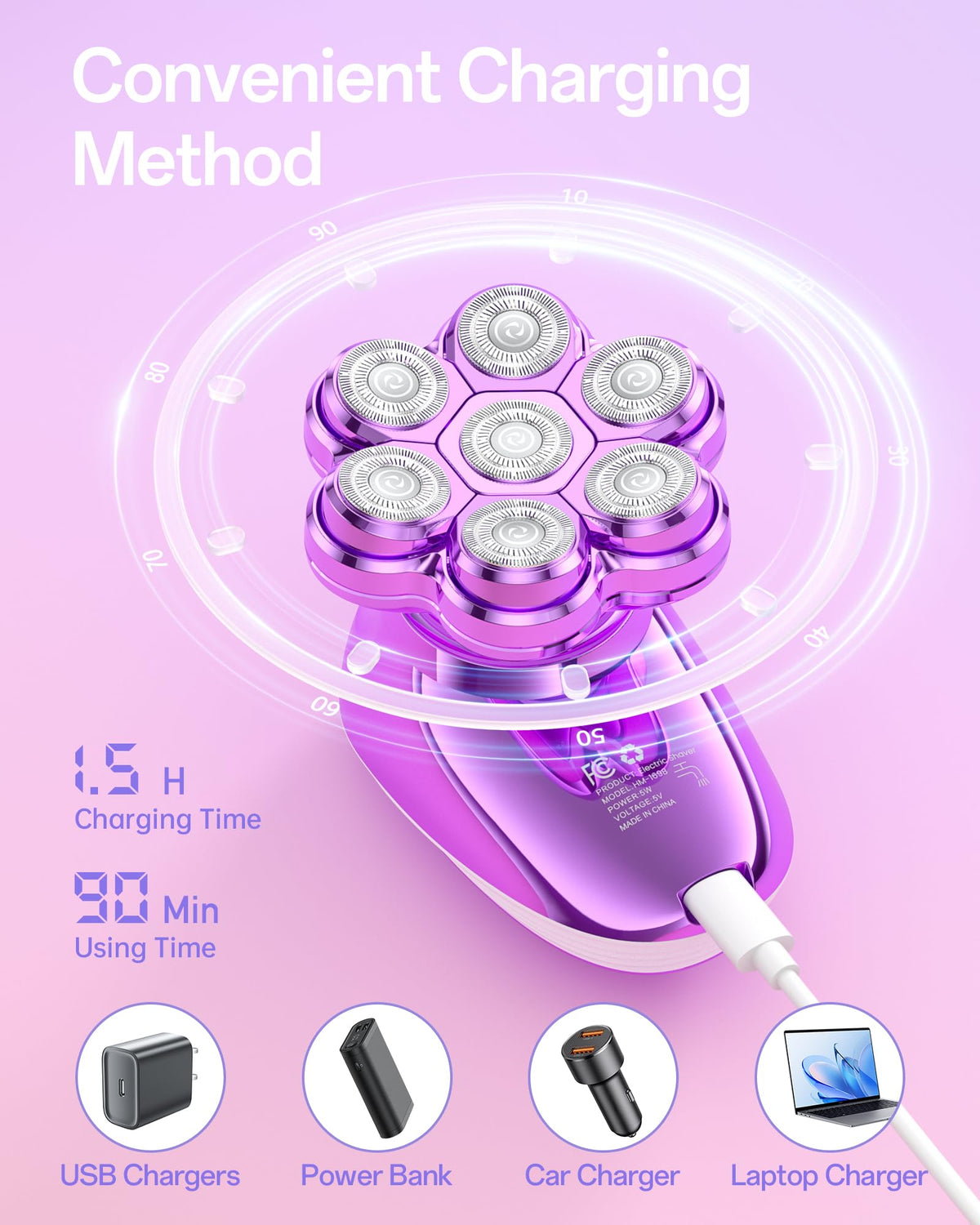 WEQOEE electric razor in luxury packaging