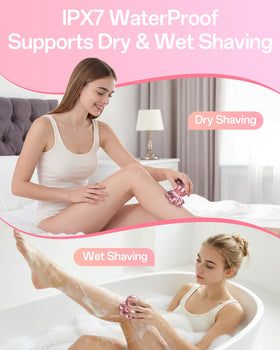 WEQOEE electric razor in use on legs