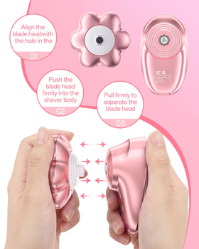 WEQOEE electric razor with facial cleansing brush attachment
