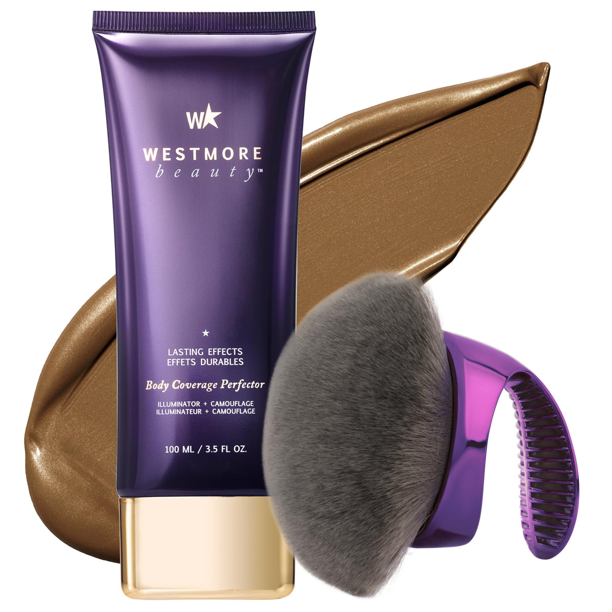 Westmore Beauty Body Coverage Perfector front view with brush