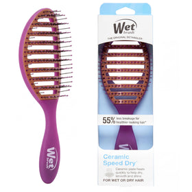 Wet Brush Ceramic Speed Dry Detangler front view in black