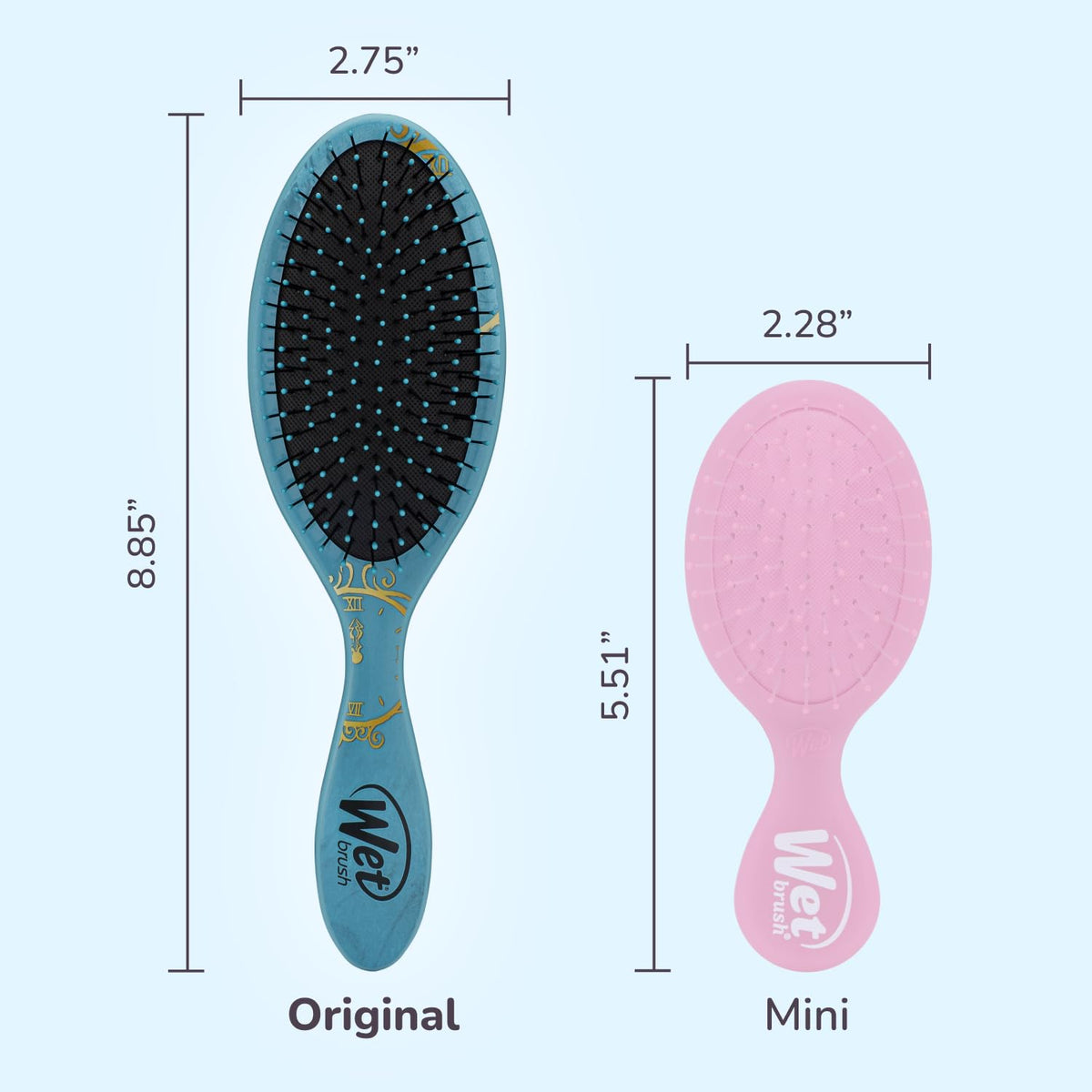 Wet Brush Cinderella Hair Detangler in lifestyle setting on a vanity