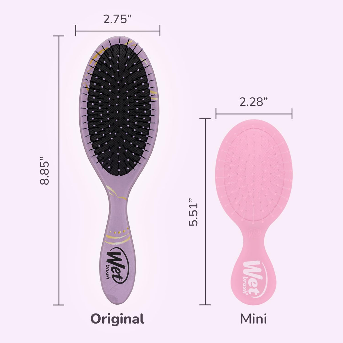 Wet Brush Disney Original Hair Detangler Jasmine bristles close-up
