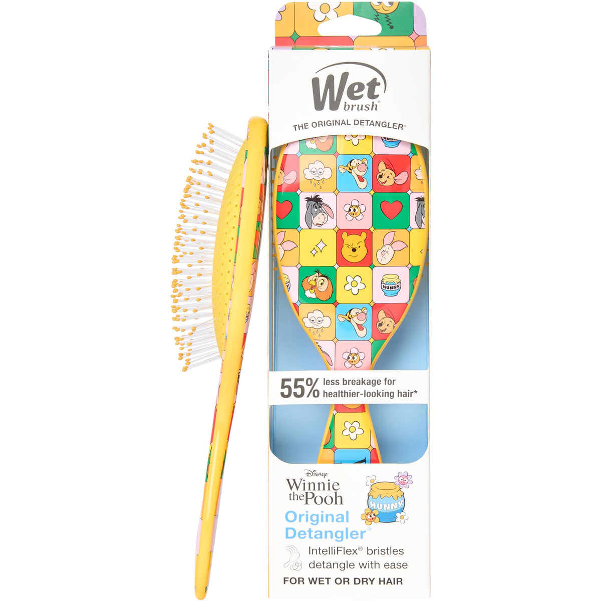 Wet Brush Disney Winnie The Pooh Original Detangler Hair Brush front view