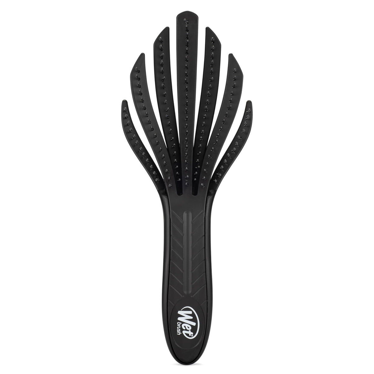 Wet Brush Go Green Curl Detangler Hair Brush front view in black
