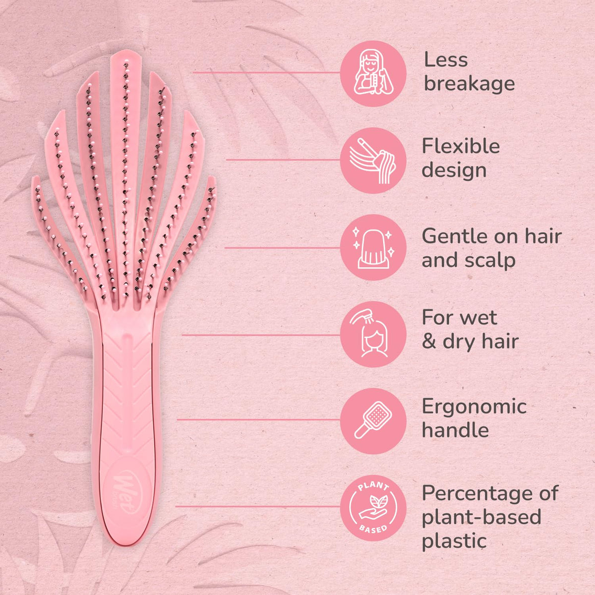 Wet Brush Go Green Curl Detangler side view with packaging