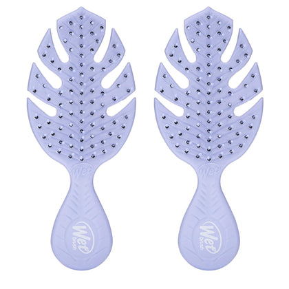 Wet Brush Go Green Mini Detangler front view in purple