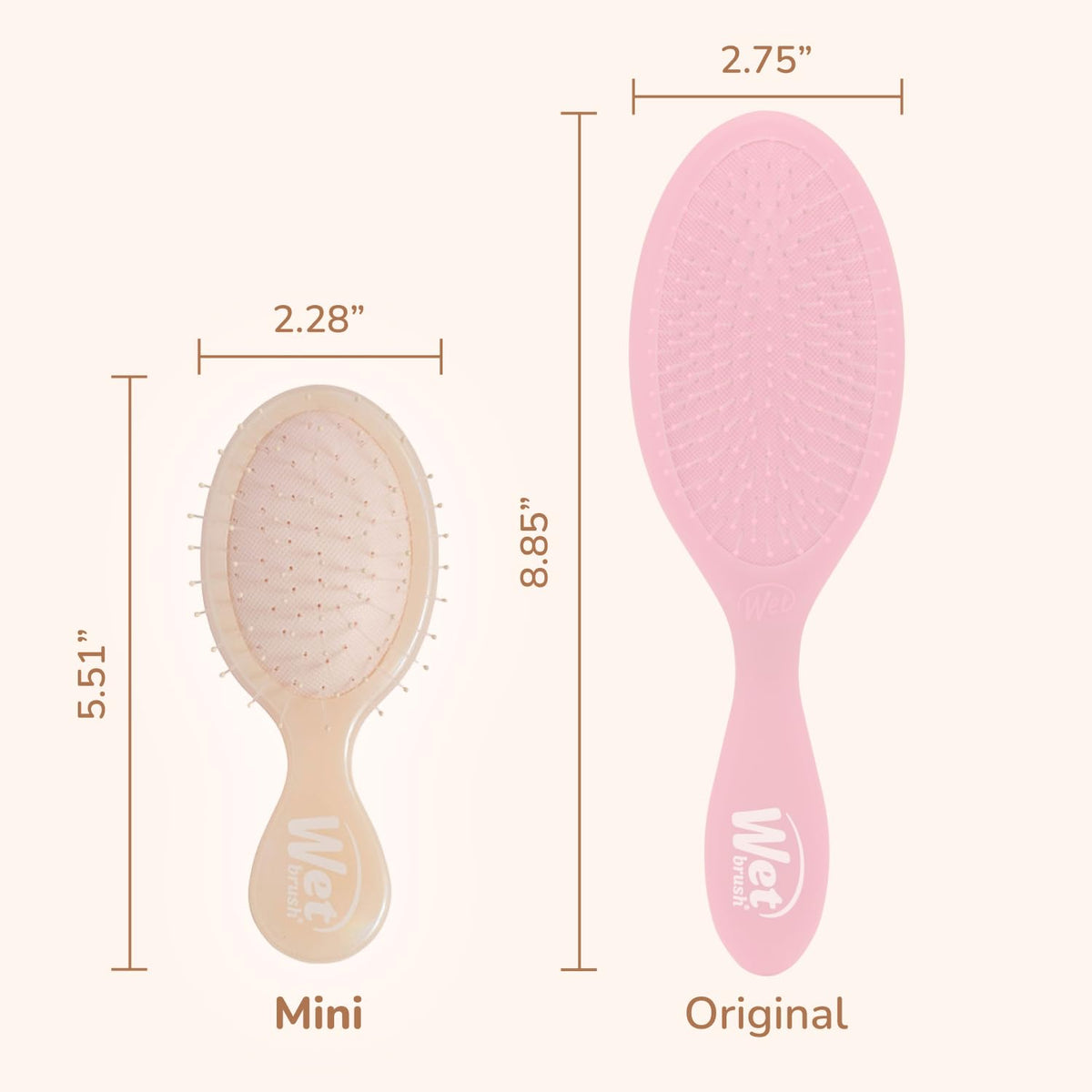 Wet Brush Mini Detangler back view