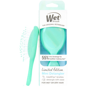 Wet Brush Mini Detangler front view in Prismatic Glow Green