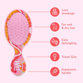 Wet Brush Mini Detangler Hair Brush Ice Cream (Sun Days) back view