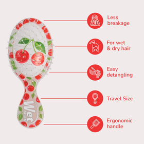 Wet Brush Mini Detangler Hair Brush in Cherry with IntelliFlex bristles