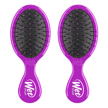 Wet Brush Mini Detangler Hair Brush purple front view
